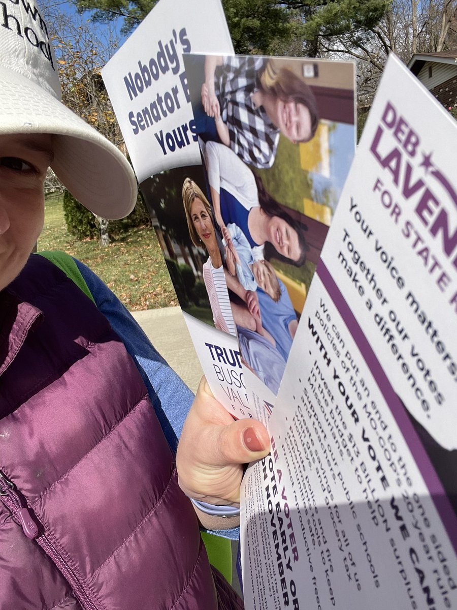 lisadclancy's tweet photo. The sun is out and I’m pounding the pavement up and down the ticket for 3 gutsy women who have all of our backs and will stand up for gun safety, abortion access, and economic justice. @DebLavender @MissouriForward @buschvalentine https://t.co/NuaO4cqjlL