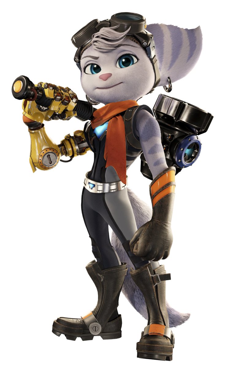 ACleverName_8's tweet photo. The fact that Rivet's hair tuft disappears under Ratchet's hat with the new outfit now gives me the funny idea that it has the ability to hide hair, so for all we know, Ratchet could be hiding a luscious set of locks under his tiny leather cap like Finn lmao
#RatchetAndClank https://t.co/orzHrHuz88