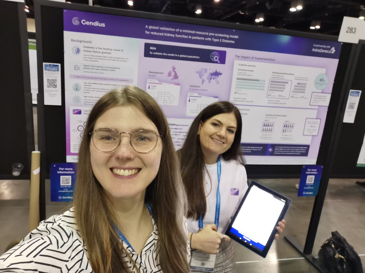 Very proud to have had the opportunity to talk about some of the work from the <a href="/Gendiushealth/">Gendius</a> data science dream team of myself and the extremely talented Dr <a href="/cjmspowell/">Camilla Sammut-Powell</a> at ASN #KidneyWk. Received some great feedback on our pre-screening model for CKD in T2DM.