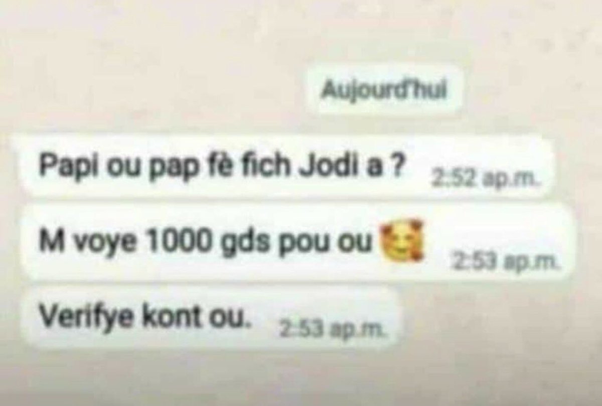 Pablofame2's tweet photo. Fanm sa yo mouri😩😂@Pablofame2 https://t.co/y8usngnyzb