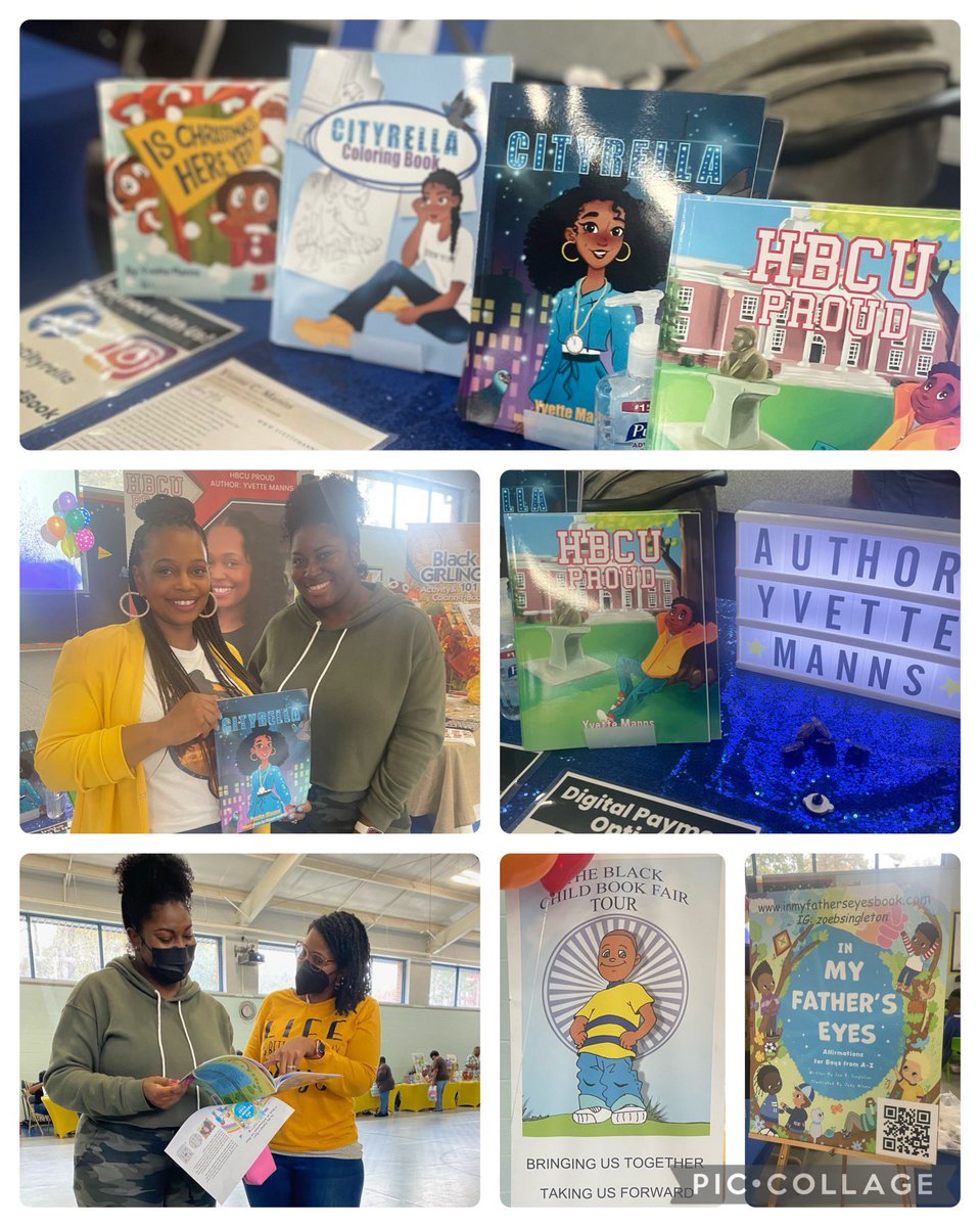 Msmedialady's tweet photo. I met two awesome authors today at the Black Child Book Fair! The book fair is taking place today at Scott Elementary. The fair ends at 4pm! Please come out and support these talented authors! @TheLitTeacher1  and Zoe’ B. Singleton @PLDBulldogs2022 @APSMediaServ @DunbarSessoms https://t.co/zYDAilXKW6