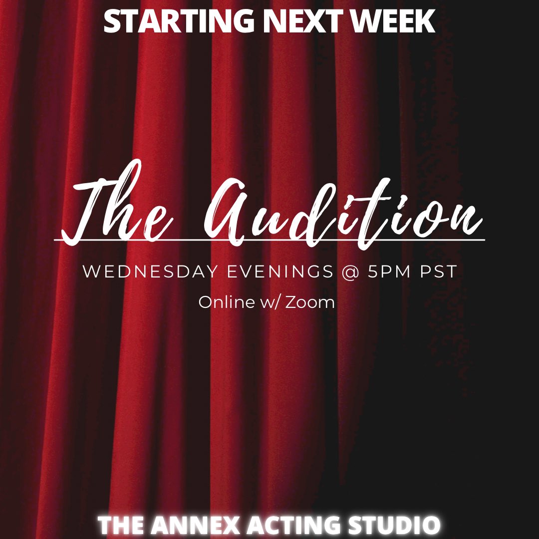 Join us next Wednesday (Nov 9) at 5pm PST for our 4 week #Audition Technique Intensive! We’re still on #Zoom so you can study from anywhere in the world! 🌎 Link in bio.

#actingclass #actorslife #actresslife