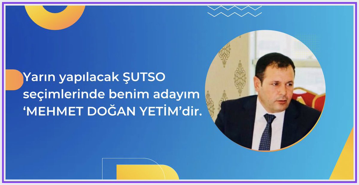 Pazar Günü Yapılacak Olan Şanlıurfa Ticaret Sanayi Odası Başkanlığı (ŞUTSO) Seçimlerinde Mehmet Doğan YETİM'e Başarılar Dilerim👏
@mehmetyetim33 <a href="/serhatkrd/">Serhat KARADAĞ</a>