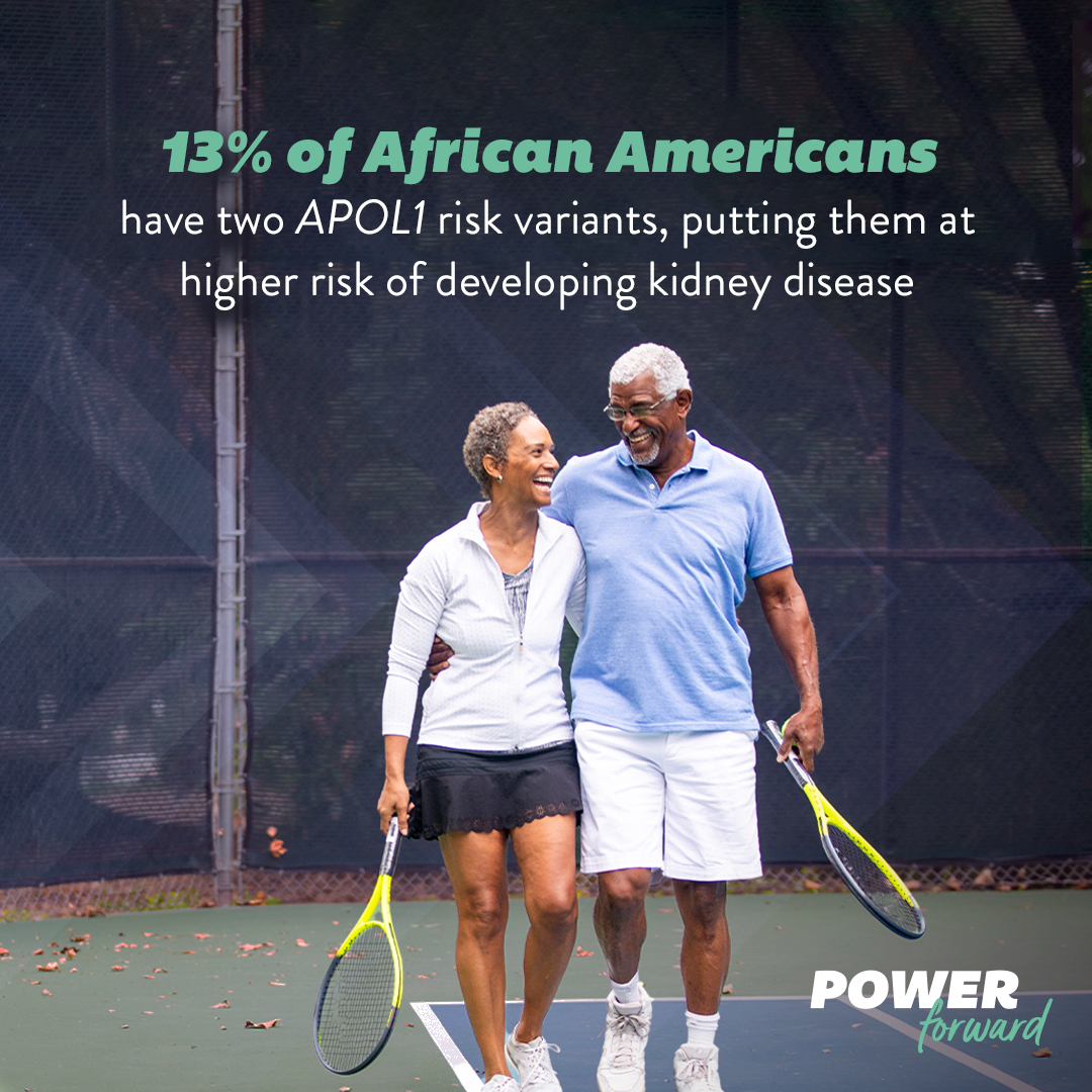 Power___Forward's tweet photo. #DidYouKnow APOL1-mediated #KidneyDisease (AMKD) is a genetic form of kidney disease that impacts people of African ancestry? Learn more and see if you could be at risk for developing AMKD at https://t.co/R37KMAmVIn #PowerForwardTogether https://t.co/bq57u9wxKV