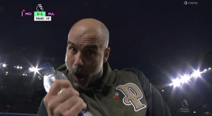 ManCityID's tweet photo. Ekspresi Pep adalah ekspresi kita semua😂 https://t.co/DUiQK5CnYQ