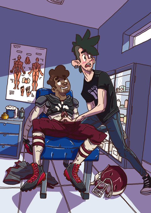 Getting ready for the game… next time, lock the door… #NSFW College https://t.co/oDkQxwo5iH