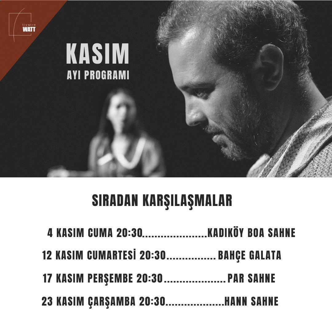 #sıradankarşılaşmalar
Kasım programı