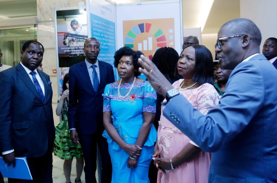 PennyUnicef's tweet photo. Delighted the #Zambia - UN Sustainable Development Cooperation Framework (2023-2027) was launched yesterday by the Vice President @NalumangoMutale with @MutaliBeatrice. The @UNZambia family were beaming with pride. Paving the way for UN support to #NDP8 goals. https://t.co/wYUzjttN7j