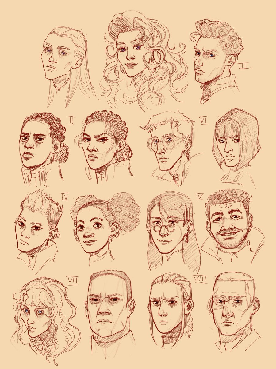 I finally braved the waters of drawing all the Canaan House necro-cav pairs, plus a compilation of some year-old HTN things (I am so unreasonably happy with Harrow's fancy paint) #TheLockedTomb 