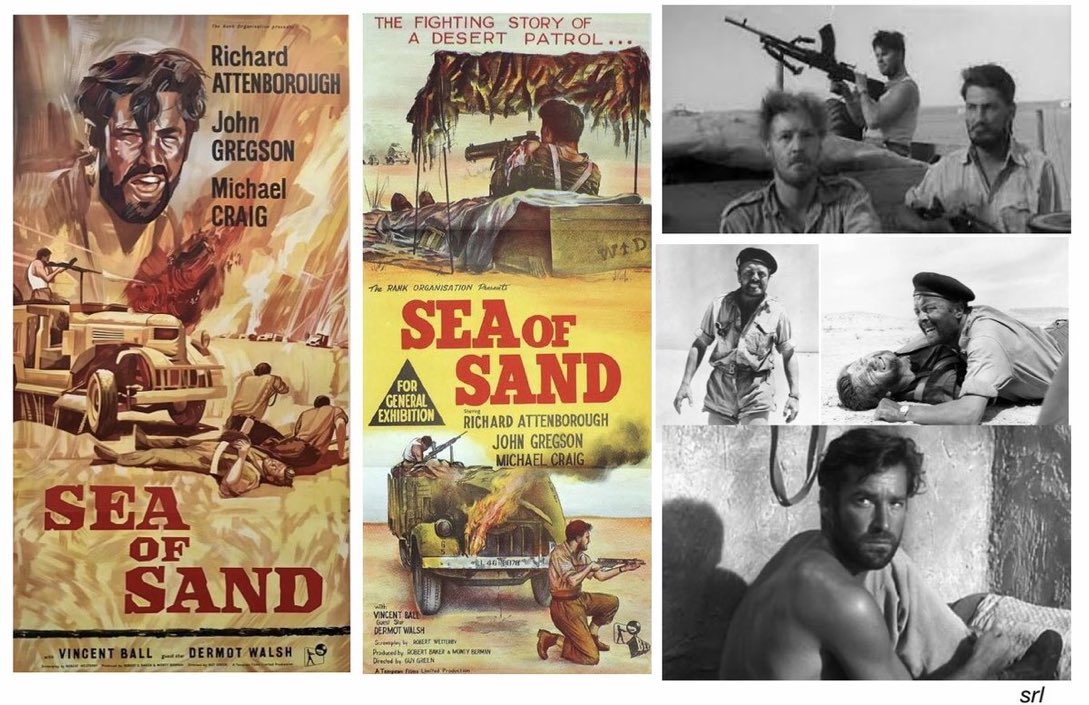 5:50pm TODAY on @TalkingPicsTV  👉joint #TVFilmOfTheDay

The 1958 #War film🎥 “Sea of Sand” directed by #GuyGreen from a screenplay by #RobertWesterby and based on an original story by #SeanFielding

🌟 #MichaelCraig #JohnGregson #RichardAttenborough #BarryFoster