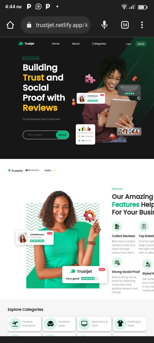 MicahAlumona's tweet image. #TechisHiring #hireme #hiremenow
 #techGuys #UIUXDesigner #utiva @Daviowhite
@dnaijatechguy @LaravelDigest @DevPepjoe  Guys we&apos;re live now.... I just finished building Trustjet review app using JavaScript Tailwind CSS and laravel. trustjetreviews.com