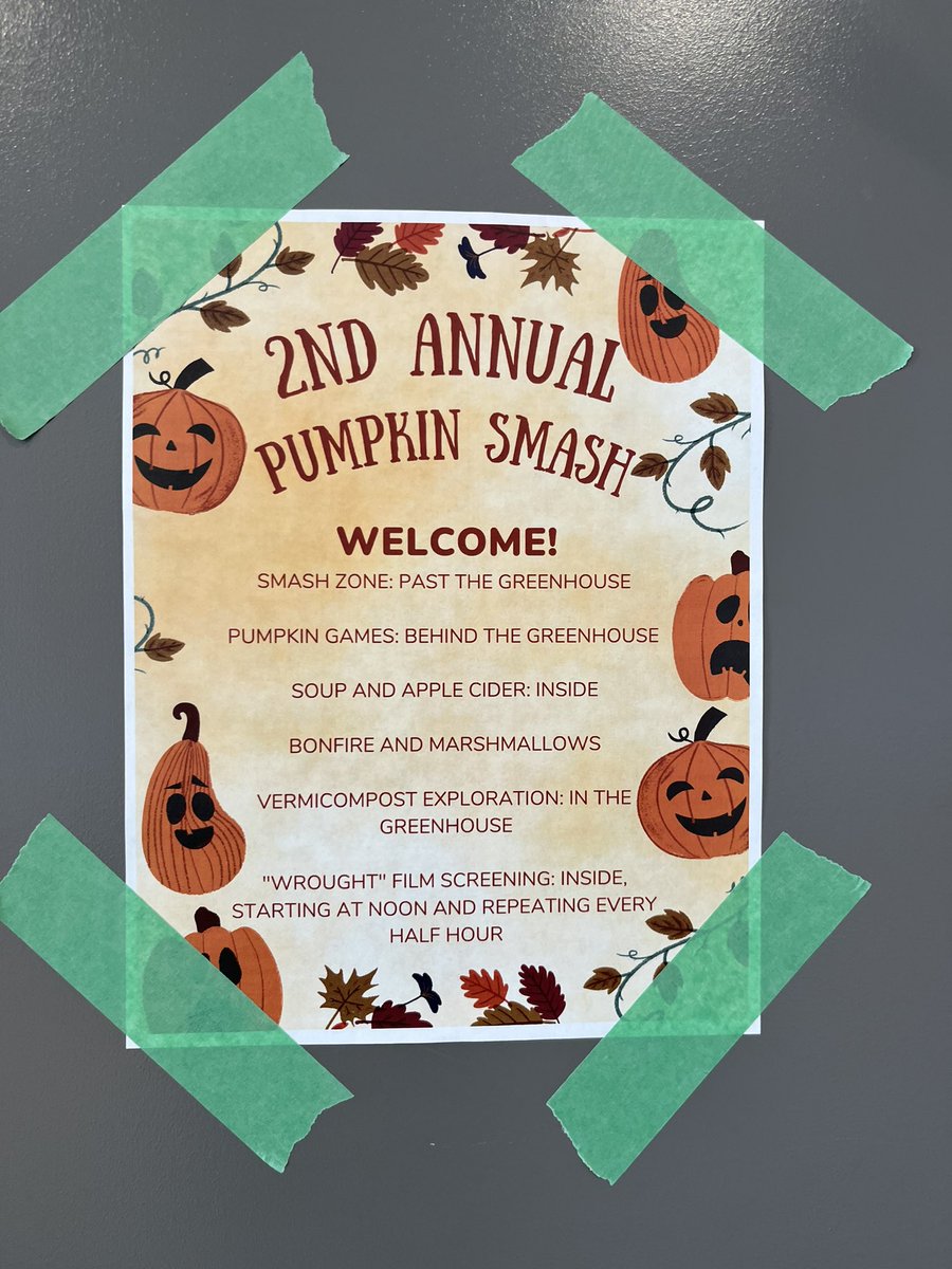 JoshLuna04's tweet photo. Come on down and smash some pumpkins! We have soup too! We will be here till 3:00. https://t.co/cTN6xWTZog