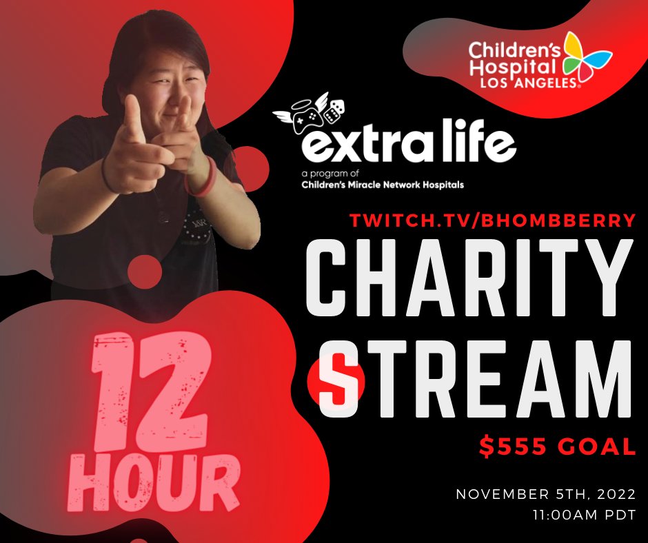 thebroberry's tweet photo. 12HR stream for @ExtraLife4Kids  today to support @ChildrensLA ! Come hang out with me today :) 

Even if you can't donate - any support is welcome!
https://t.co/8oIltzJDGd https://t.co/vFoDtaUEw9
