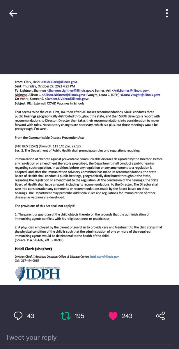 JawasDugg's tweet photo. Lying jackass @JBPritzker @GovPritzker needs to go. This cannot happen. My children will not be recipients of the vaccine.
#GrifterWins #Freedom #Liberty #Twill #BaileyForGovernor #DevoreForAG #FirePritzker #FireRaoul #FireLightfoot #GrifterWins #GrifterNation #ILGov #MAGA https://t.co/QjyCfH4XYl