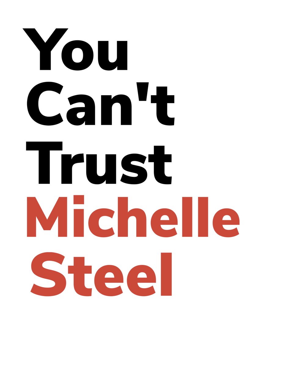 @MichelleSteelCA Don't #StandWithSteel