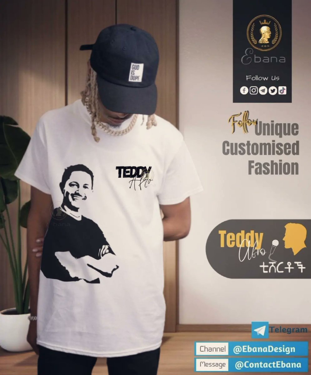 🧑🏾‍🎤 🅣🅔🅓🅓🅨 𝘈𝘧𝘳𝘰 👕 𝙏𝙚𝙚𝙨
       💯  ኳሊቲ ቲሸርቶች! 💯
         👑 🅔🅑🅐🅝🅐 👑

🏛️ Order <a href="/EbanaDesigns/">Ebana 👑</a> 👑
አሁኑኑ ደውለው/ሜሴጅ አድርገው ይዘዙ!
Call: 📞 +251 9 36 50 51 86
#Ebana #Ethiopia #AddisAbaba