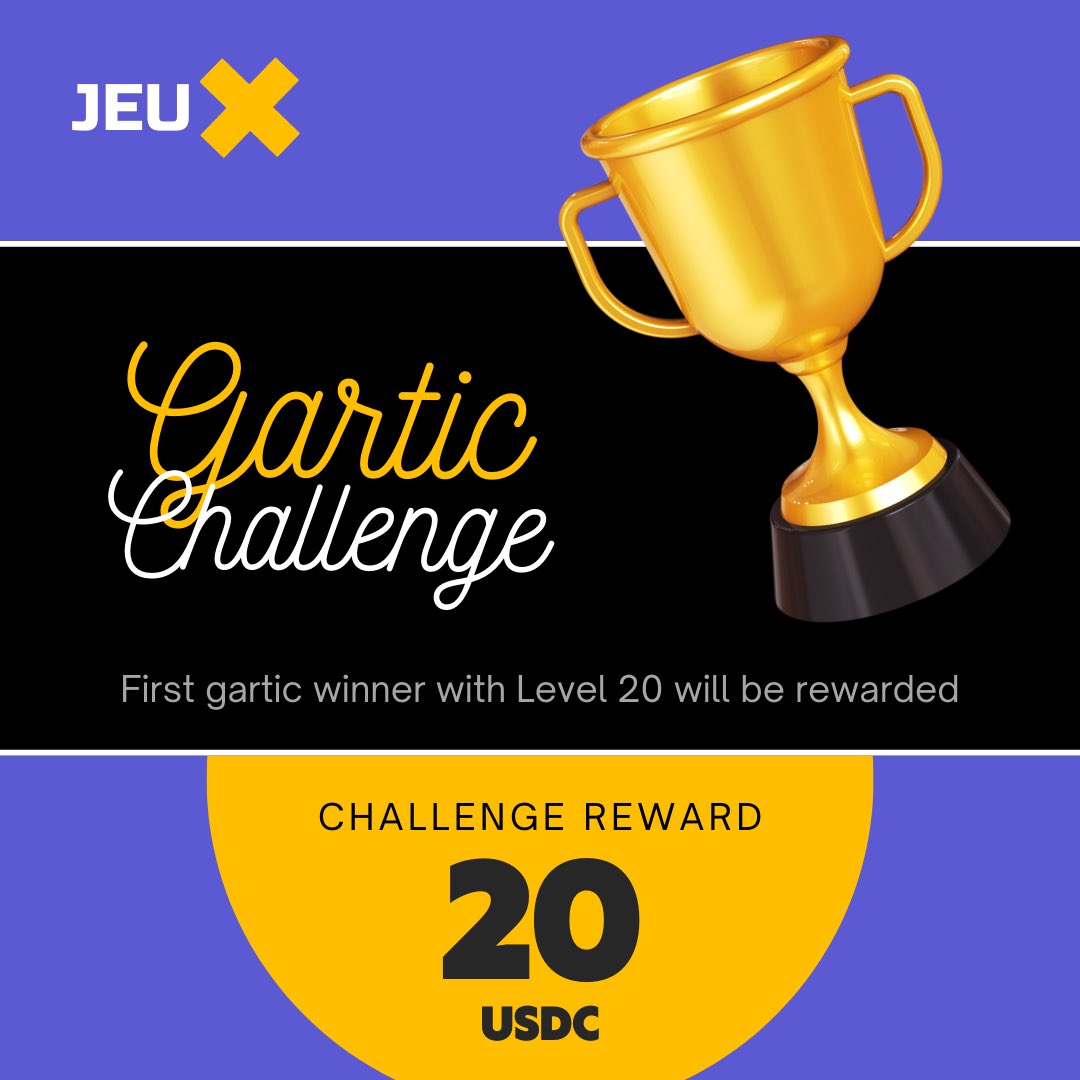 Play gartic &amp; win 20 USDC 🏆
More details on our discord announcement 🤞
#gartic #game #Challenge