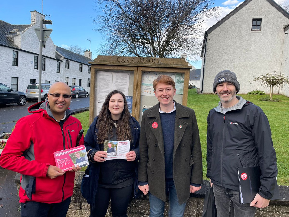 PostmanCarson's tweet photo. Many thanks to all our #TeamLinn activists out on the doors today in Simshill and Carmunnock. 😊
Support for Labour has been fantastic, people really appreciating that this is a ward I am proud to live in and grow up in. 🌹
Labour for Linn on November 17th 🗳
#labourdoorstep https://t.co/yxdH2AhobX