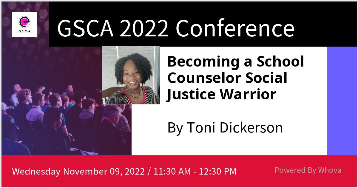 I am speaking at GSCA 2022 Conference. Please check me out if you're attending the event! #GSCA2022 #beExtra #GSCAExtravaganza #Exchange #Elevate #Empower #Energize #Equity #Engage #GSCASavannah #SavannahGA #SchoolCounselorLIfe #GASchoolCounselors