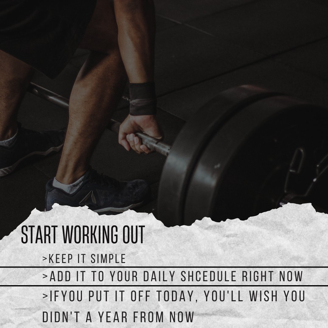 look people, I'm not going to say this is simply a T-boosting tip...

 It's a lifestyle and essential for health

Don't say that it's not the right time.

Even if you start little, it'll snowball into something great.

#fitness #health