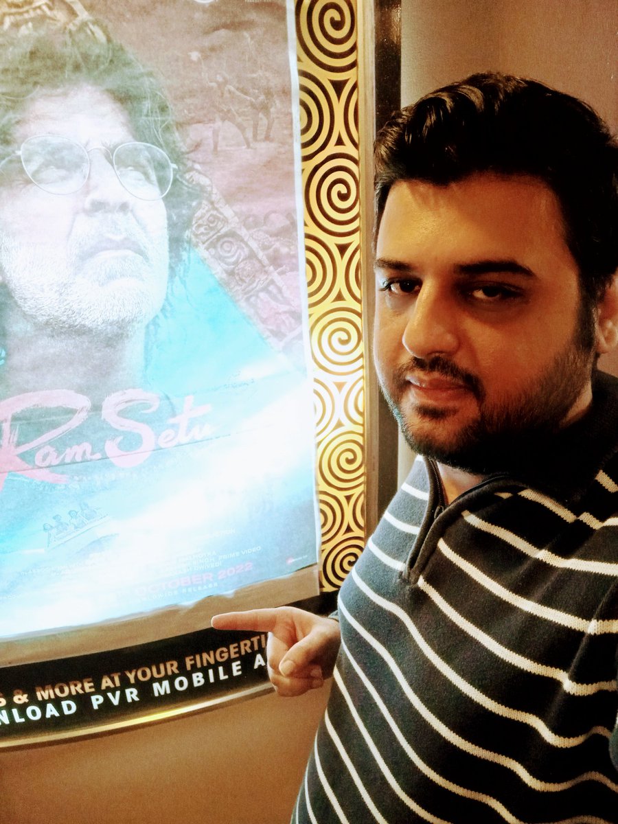 coolshalabh2010's tweet photo. Watched #RamSetureview today absolutely Amazing film thanks for making this film for us to showcase and proved that lord r created Ram Setu not anyone else @Nushrratt @akshaykumar @Asli_Jacqueline what a job did by entire cast and crew and AP also https://t.co/0Vfd6uyY6r