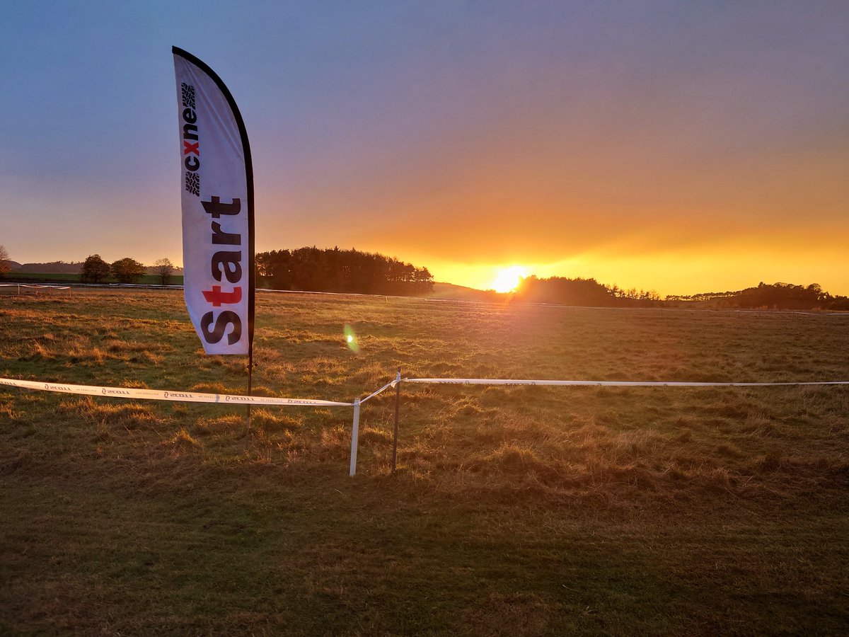 NorhamBikeYard's tweet photo. Sun setting on the course  @FordandEtal ahead of round six of the @CXNE series tomorrow, final recce's complete and all is looking good 👍Come along and enjoy the action https://t.co/Y3myiH6fsP