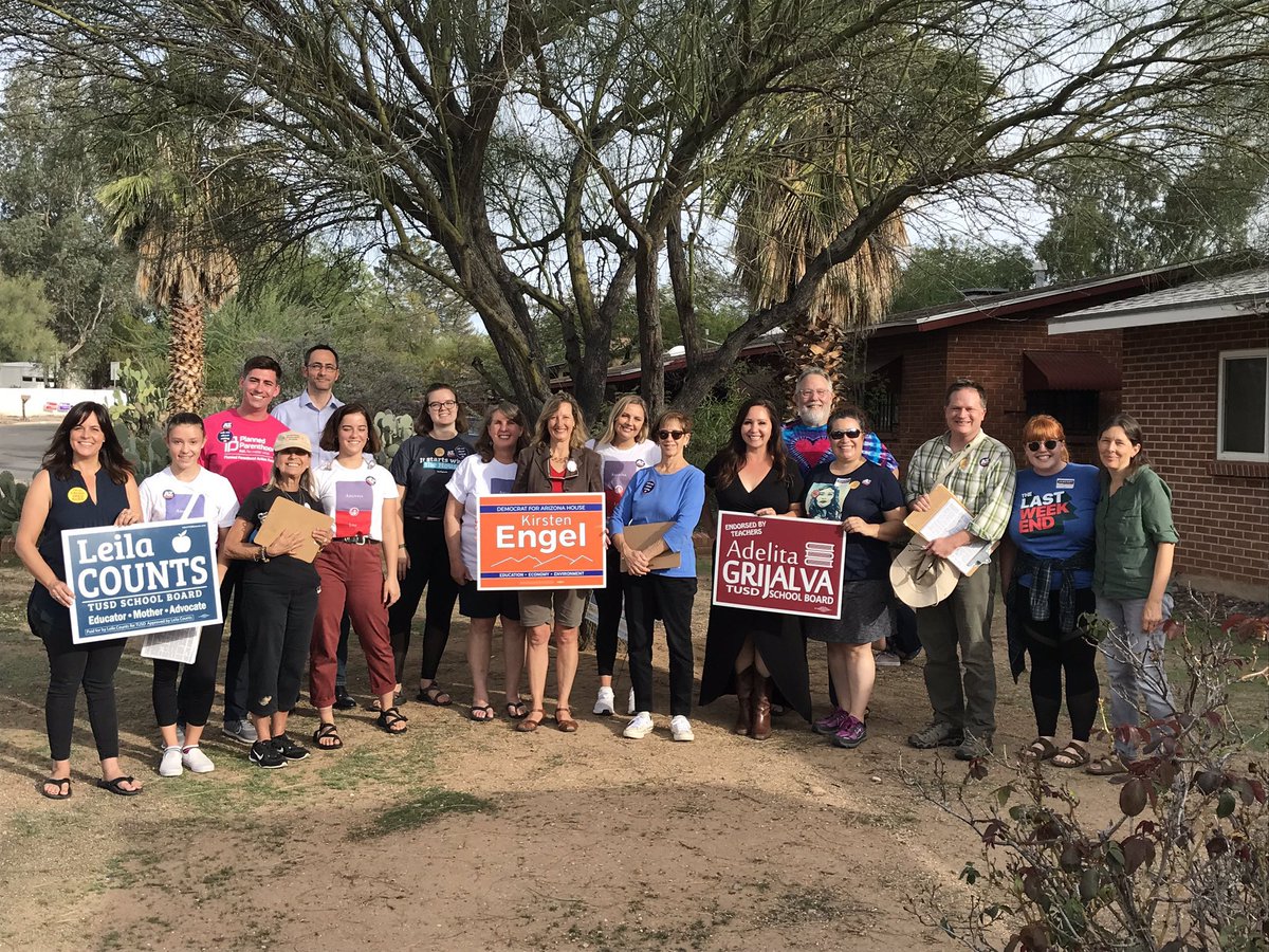 claireknipe's tweet photo. Four years ago I was launching our last GOTV canvass from my parents’ house and my mom canvassed for the first time. 

Today, my mom is in town and came with me to launch our last 2022 GOTV canvass (wearing my 2018 canvassing tshirt) https://t.co/cSgaKysckw