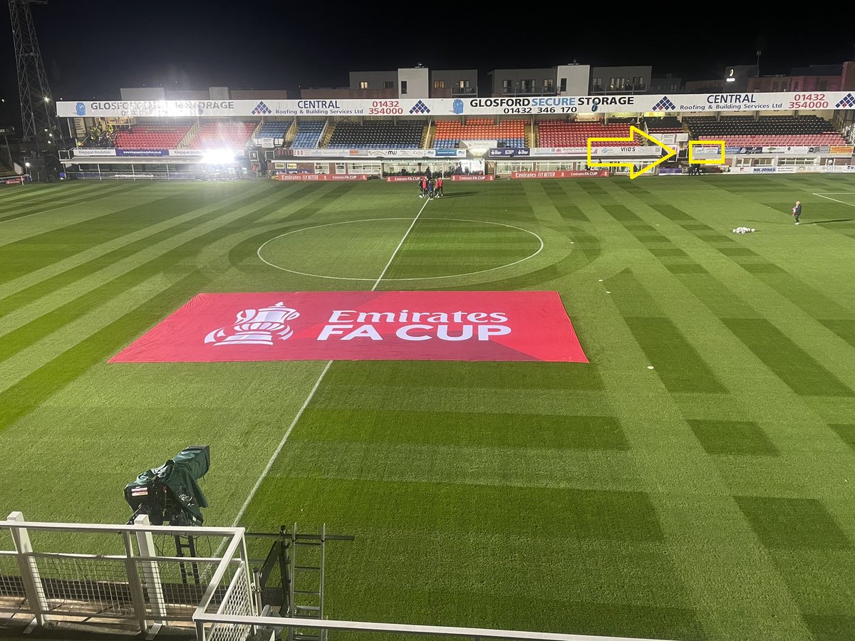 We have seen our sign at the Hereford football ground been looking high and low you can just make it out 😃😃😃