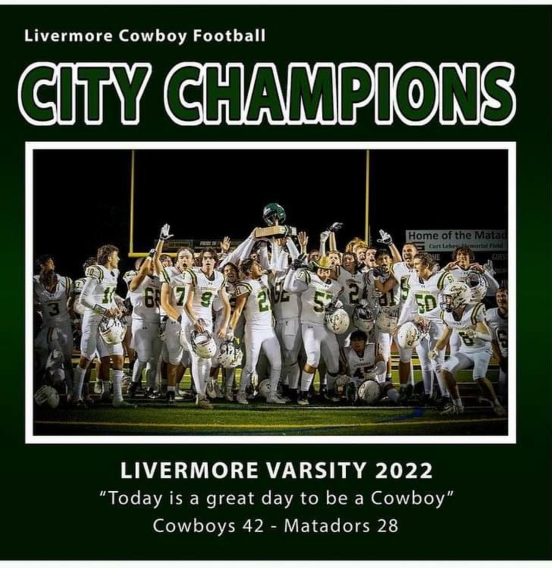 This group... These guys... This team... This Moment... I wouldn't trade any of this for anything.  We are City Champs!  We did it together, our way, and I love all you guys for it! <a href="/LHSCOWBOY_FB/">Livermore Football</a> <a href="/cowboysfight/">Livermore Athletics</a> <a href="/LivermoreHighs2/">LivermoreHighschool_Boosters</a> <a href="/westcoastpreps_/">West Coast Preps</a>