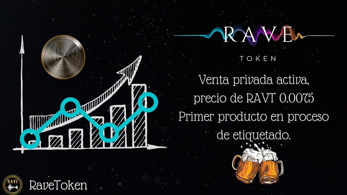 #RAVE 
Venta privada en curso✅
Producto en proceso de etiquetado✅
 Sorteos activos✅
 Entra e infórmate como participar🤑🤑

grupo oficial: t.me/RAVEOFICIAL
web: ravetoken.es

#BSC #altcoins #BSCGemAlert #Crypto #privatesale #cryptocurrency #BTC