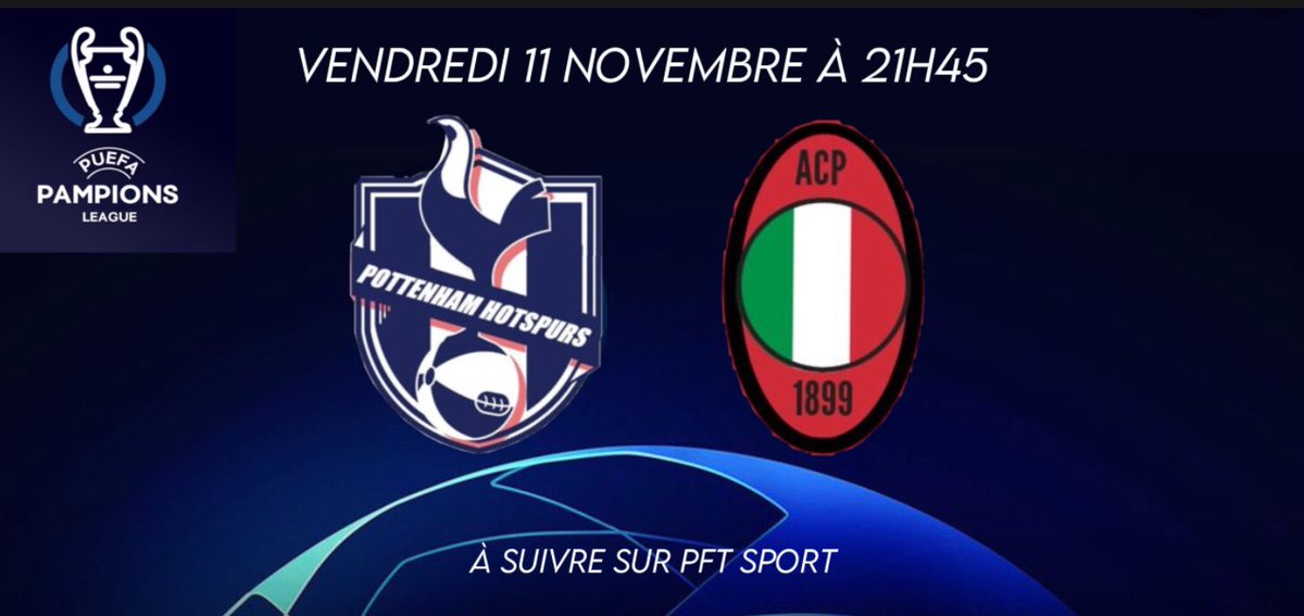 Pwitter_League's tweet photo. De belles affiches en perspective 🤩

Rendez-vous du 11 au 13 novembre sur PFT Sport pour cette 1ère journée de Pampion League !

(1/2) https://t.co/6To8yLvcd5