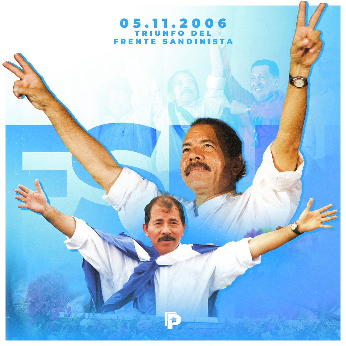 PrensaPopulr's tweet photo. #Efeméride| Un #5Noviembre, hace 1️⃣6️⃣ años se declara el histórico triunfo electoral del Comandante Daniel Ortega, el sandinismo volvió a obtener el voto popular, que marcó una nueva etapa de la Revolución Popular Sandinista. 🇳🇮✊🏻🗳

#Nicaragua https://t.co/mxGBEP8gaK