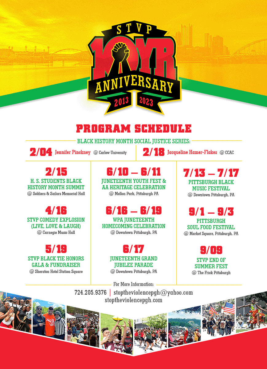 BMarshallPrdtns's tweet photo. Pittsburgh and all surrounding areas get ready for Our 2023 Programs and 3 Major Festival Events: WPA Juneteenth 6/16-19 | Black Music Fest 7/13-17 | Soul Food Fest 9/1-3 | Outdoor FREE Events in Pittsburgh PA... SPREAD THE WORD! https://t.co/pk1mWjBe4u
