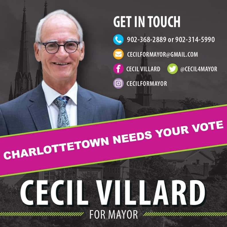 Together, we have the power to set Charlottetown on the path to a much better future, but you have to vote!  

We all need to show up on November 7th, and vote for leadership who will work to support you.

#cecil4mayor