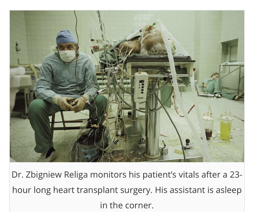 ReidEdwardII's tweet photo. The photograph of Dr. Zbigniew Religa was selected by National Geographic as among the 100 most important in history in 1987. 

The surgery, considered almost impossible at the time turned out  entirely successful.

The patient Tadeusz Żytkiewicz lived another 30 years. https://t.co/9NYahAo0IQ