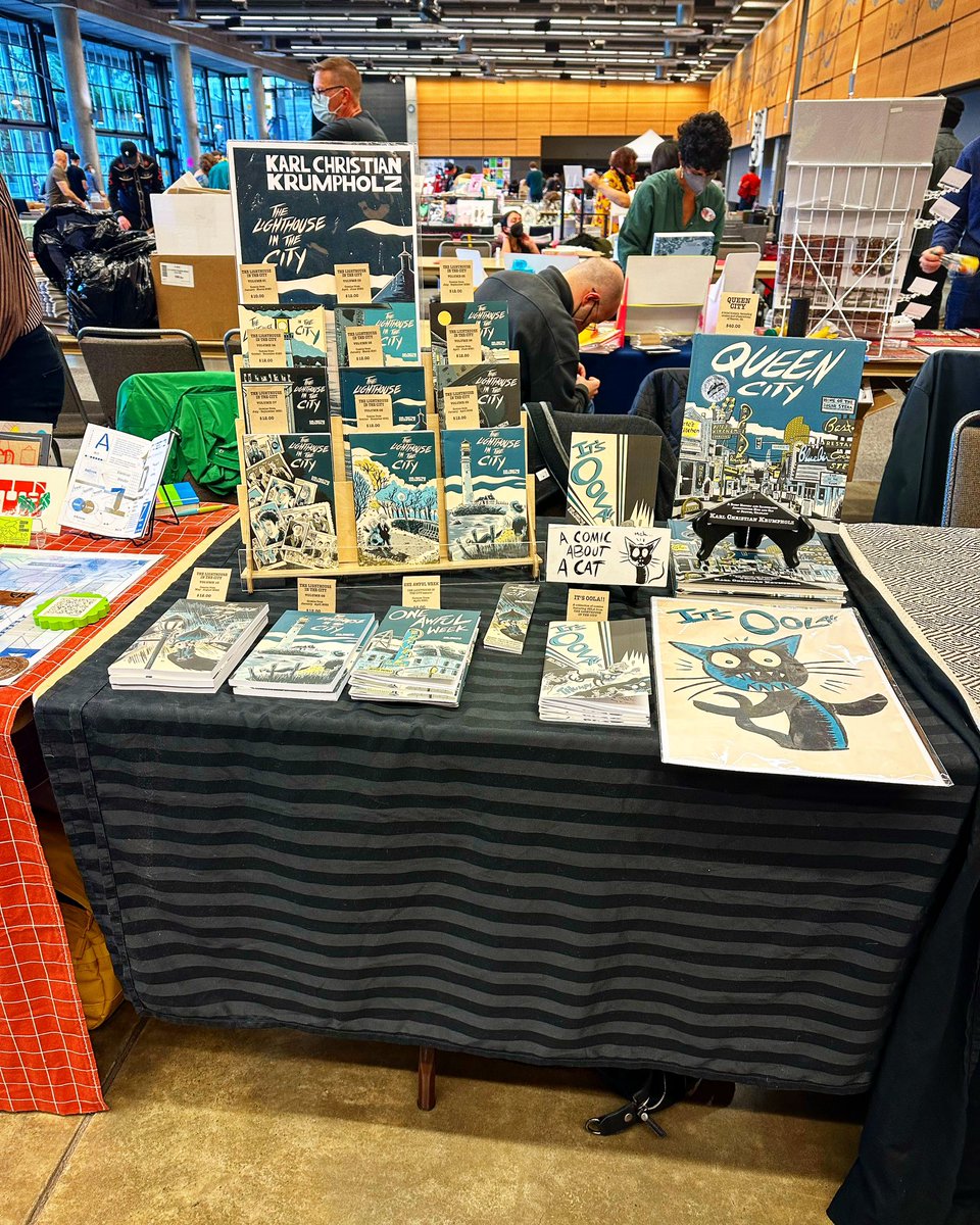 KarlCKrumpholz's tweet photo. TODAY! I’m on my own and exhibiting at @shortrunseattle , Table N84! 11-6pm Come down and see all the brilliant comics and artwork. The venue is fantastic. #comics #shortrun2022 https://t.co/9vLzJ44raK