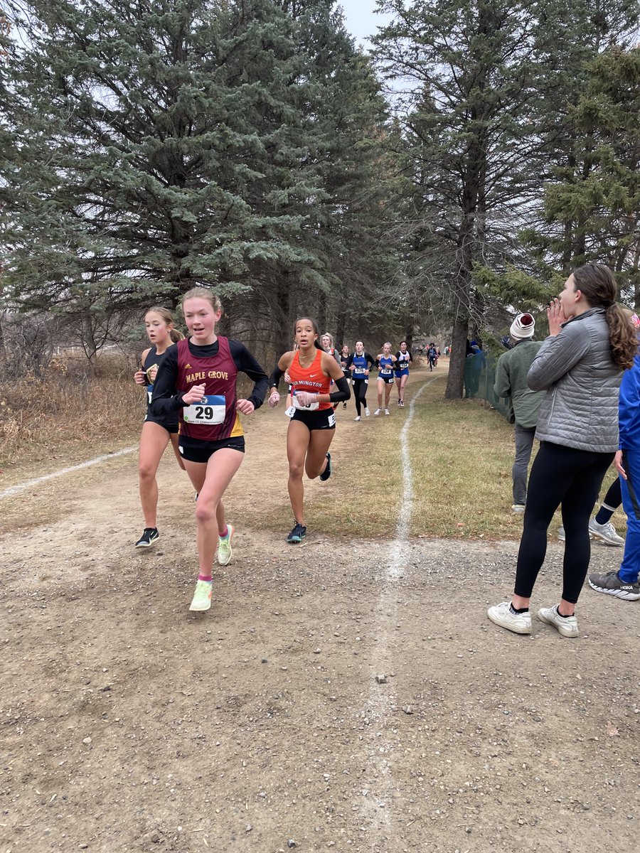 Mari had a great race, it’s not easy to run your fastest in the state meet but she almost did it.