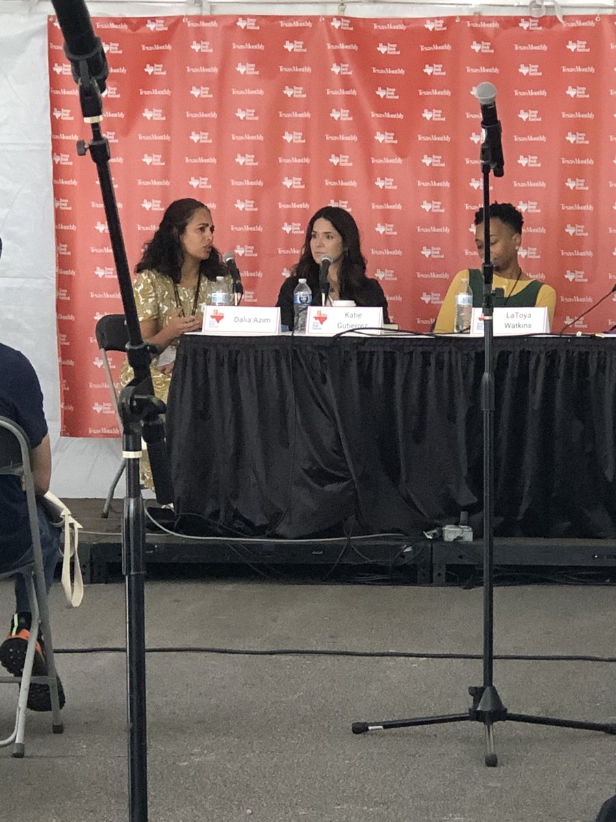 Best conversation on craft with these debut novelists: <a href="/DaliaAzim/">Dalia Azim</a> <a href="/katie_gutz/">Katie Gutierrez</a> &amp; LaToya Watkins! Thank you <a href="/WritersLeague/">Writers' League of Texas (WLT)</a> and <a href="/SamBabiak/">Sam Babiak</a>