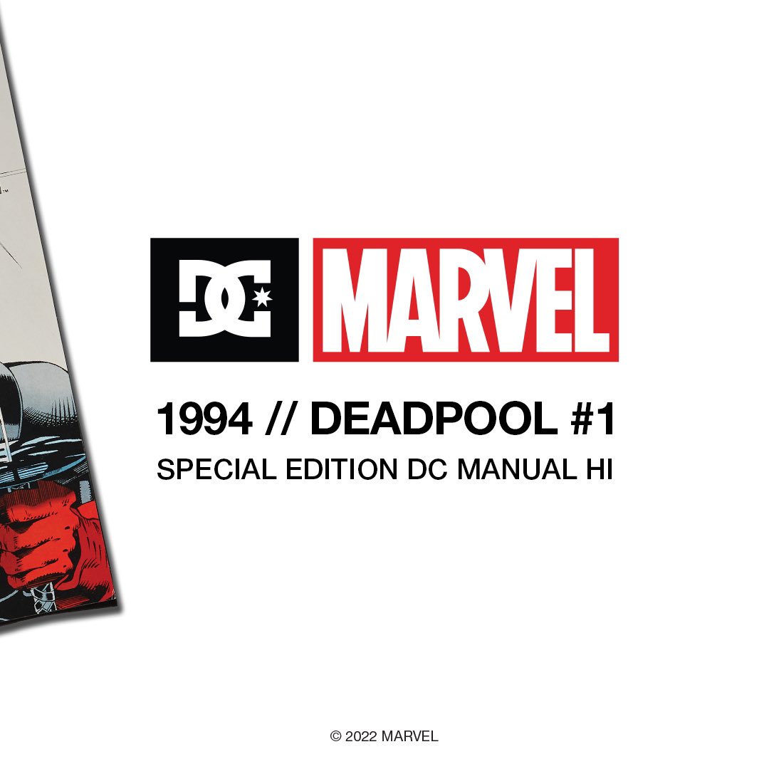 DC Shoes (@dcshoes) on Twitter photo The MARVEL ⚔️ DC SHOES Collection is here!
<a href="/Marvel/">Marvel Entertainment</a> released the first ever <a href="/Deadpool/">Deadpool</a> comic in 1994 — the very same year that DC Shoes was founded. To honor this birthday, we created these Manuals with art from pages from Deadpool #1. Wear them or save them.
#Marvel #Deadpool The MARVEL ⚔️ DC SHOES Collection is here!
<a href="/Marvel/">Marvel Entertainment</a> released the first ever <a href="/Deadpool/">Deadpool</a> comic in 1994 — the very same year that DC Shoes was founded. To honor this birthday, we created these Manuals with art from pages from Deadpool #1. Wear them or save them.
#Marvel #Deadpool