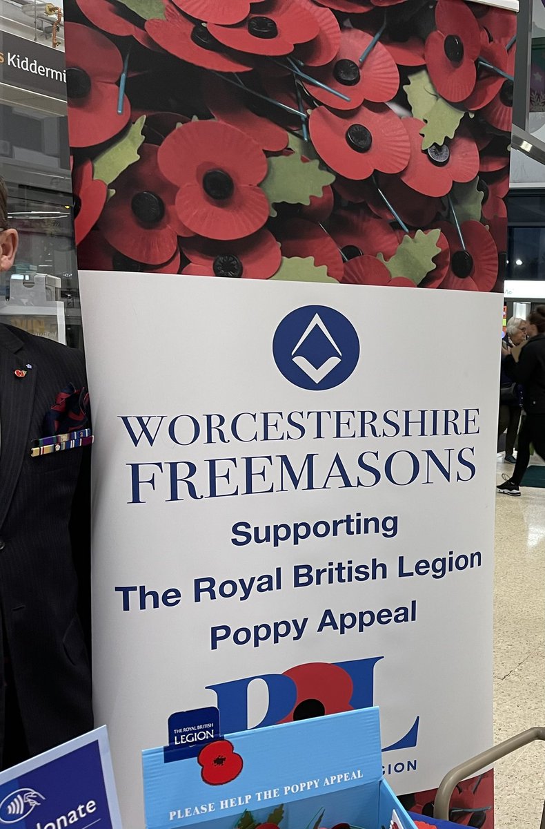 VLittley's tweet photo. Nice afternoon with @WorcsMasons supporting the @PoppyLegion appeal https://t.co/Q0avOkuB1n