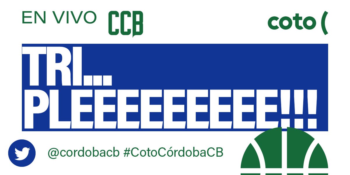 CordobaCB's tweet photo. ¡¡Tri, tri, tri.... triple!! David Hermosilla, nuestro número 10, nos lleva a los siete de ventaja (𝟯𝟵-𝟰𝟲). Se nota cuando este jugador está en cancha. https://t.co/fHbBeQ2HeK