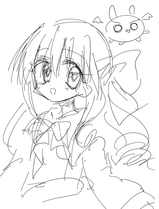 原神全然関係ない特技:エンジェル・ハントの天音ちゃんを何も見ないでほどほどのクオリティで描ける 