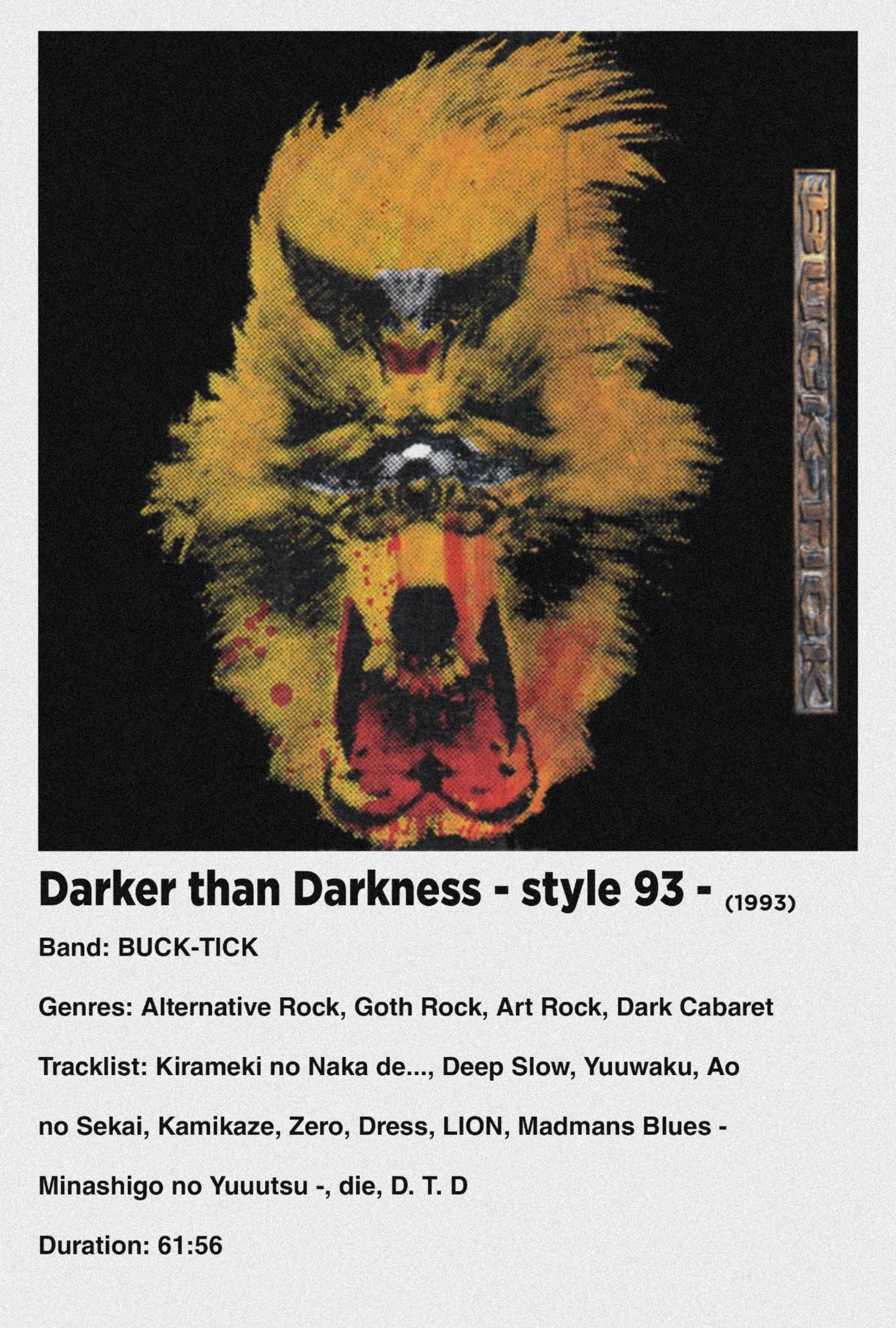 darker than darkness style 93 : BUCK-TICK