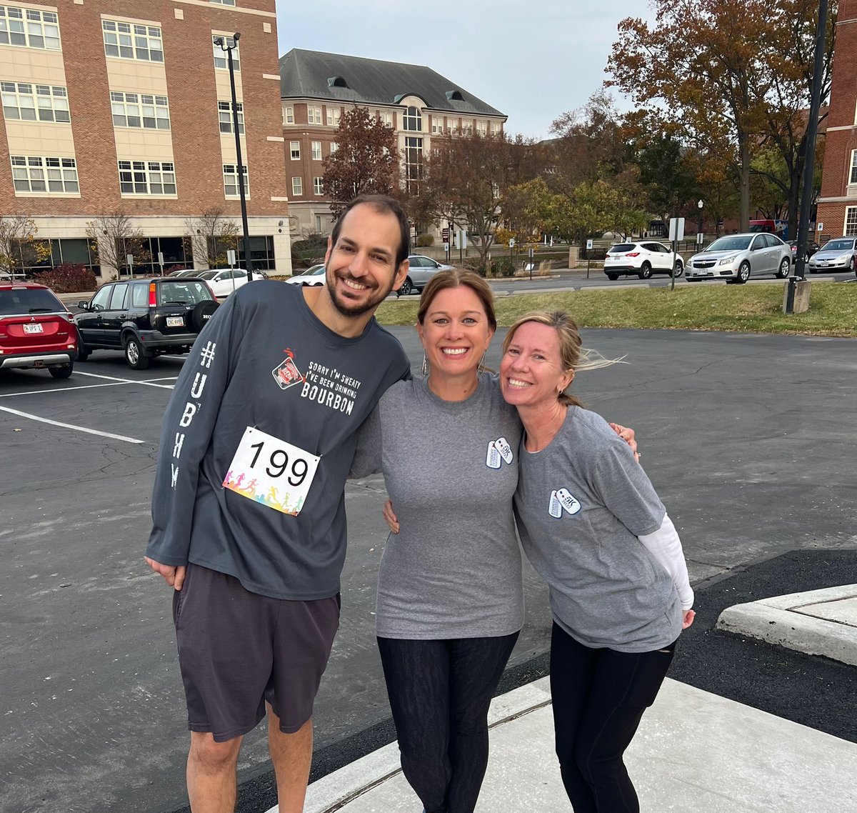 Alan and Heather representing the CMM dept at the 5K today. Proceeds went to UD veterans. Congrats to Amy and her team for organizing and great event!! #veteransday