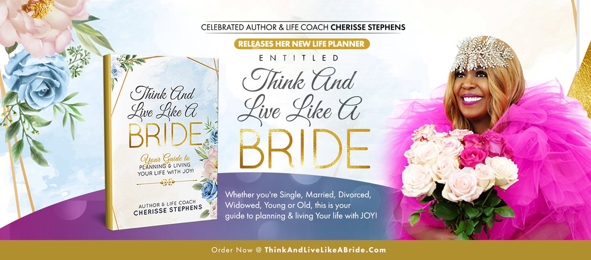 It’s time to LIVE your LIFE with JOY!  The new “Life” Planner, Think And Live Like A Bride will have you living your BEST LIFE. Plan, Prepare and Execute the life God designed for you. Single, Married, Divorced, Widowed, Young or Old, You deserve Joy! ThinkAndLiveLikeABride.Com