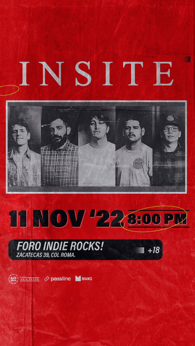 La Insite en la Ciudad de Mexico en una semana en el <a href="/ForoIndierocks/">Foro Indie Rocks!</a> .. go get yo’ tix direct.me/insitemx