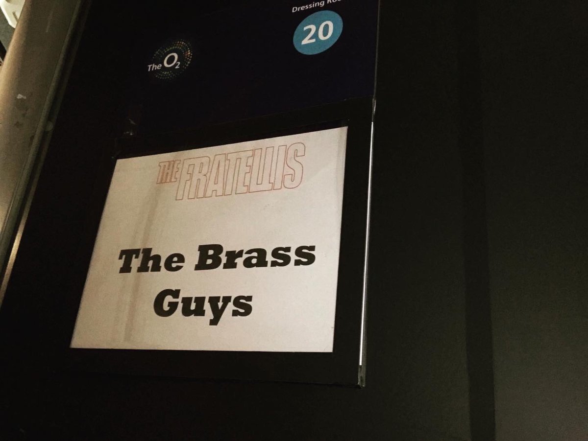 Soundchecking with my pal <a href="/MichaelOwers/">Michael Owers</a> On tour with <a href="/TheFratellis/">The Fratellis</a> Playing tonight at the 02 Arena in London