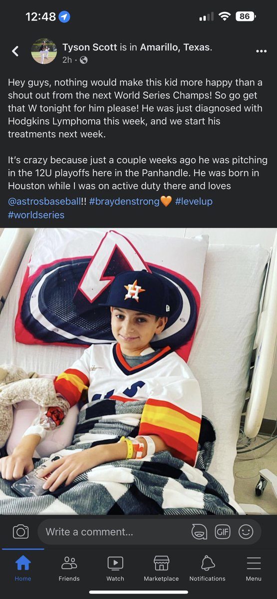 asherxbabeh's tweet photo. @astros  can we give this sweet boy a shoutout? #braydenstrong #WorldSeries2022 #HoustonAstros #astros https://t.co/vi4rTrI0WX