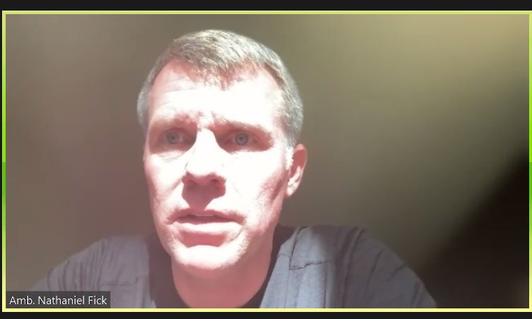 We were thrilled to welcome Amb. Nathaniel Fick from <a href="/StateCDP/">Bureau of Cyberspace and Digital Policy</a> virtually to #Cyber912 to speak with competitors about digital diplomacy work. Thank you for a wonderful discussion!