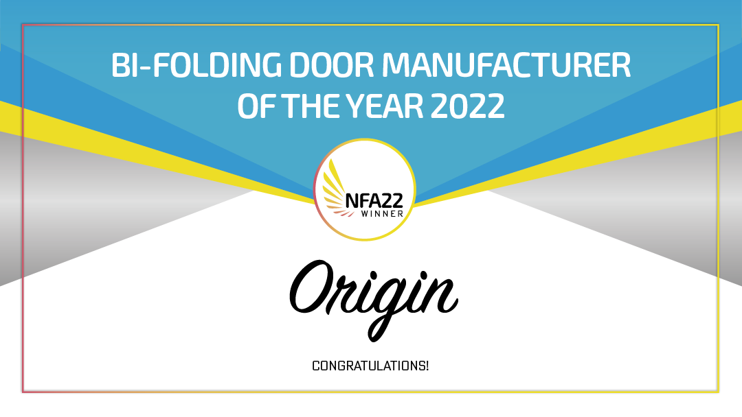 NatFenAwards's tweet photo. Bifolding door manufacturer of the year is @Originbifolds 👏 #winnersevent #nfa22 https://t.co/OH6umVMAVC